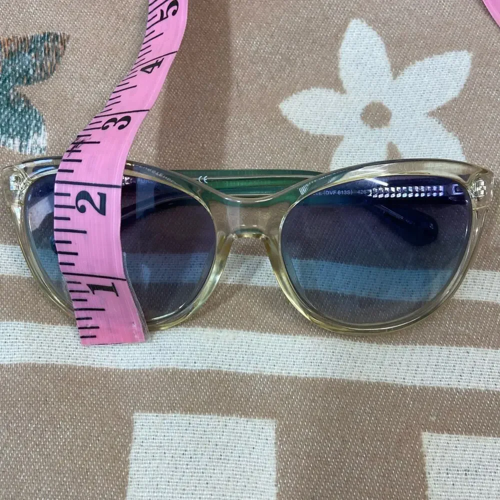 DIANE VON FURSTTENBURG Brielle Sunglass Frames DVF613S Women's Ombre Green Clear
